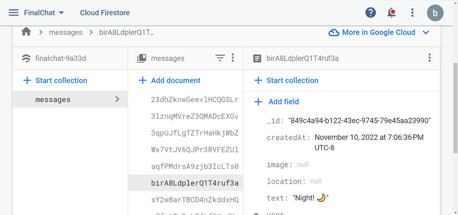 firebase screenshot